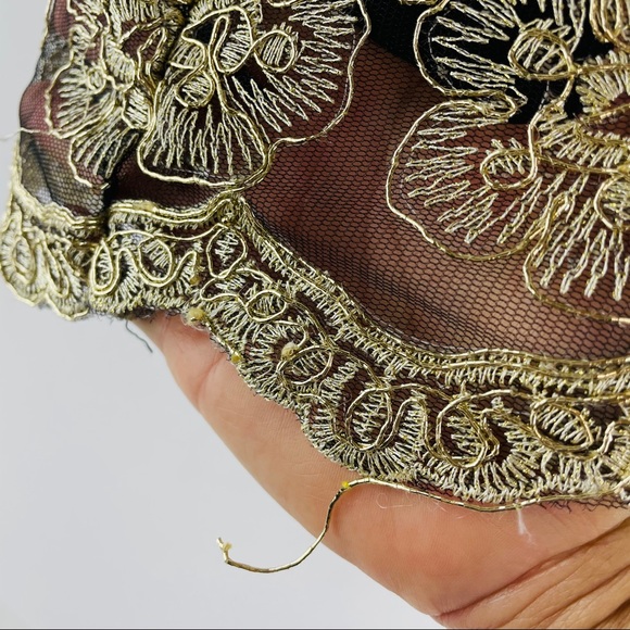 ALYTHEA Black with Gold Embroidery Small Skirt - Picture 12 of 12